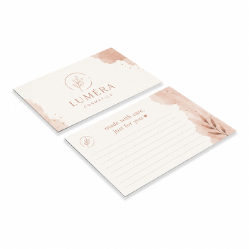With compliment cards
